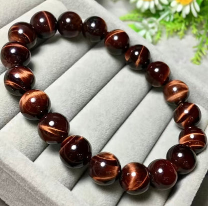 8MM 10MM Handmade Red Tiger Eye Beaded Bracelet