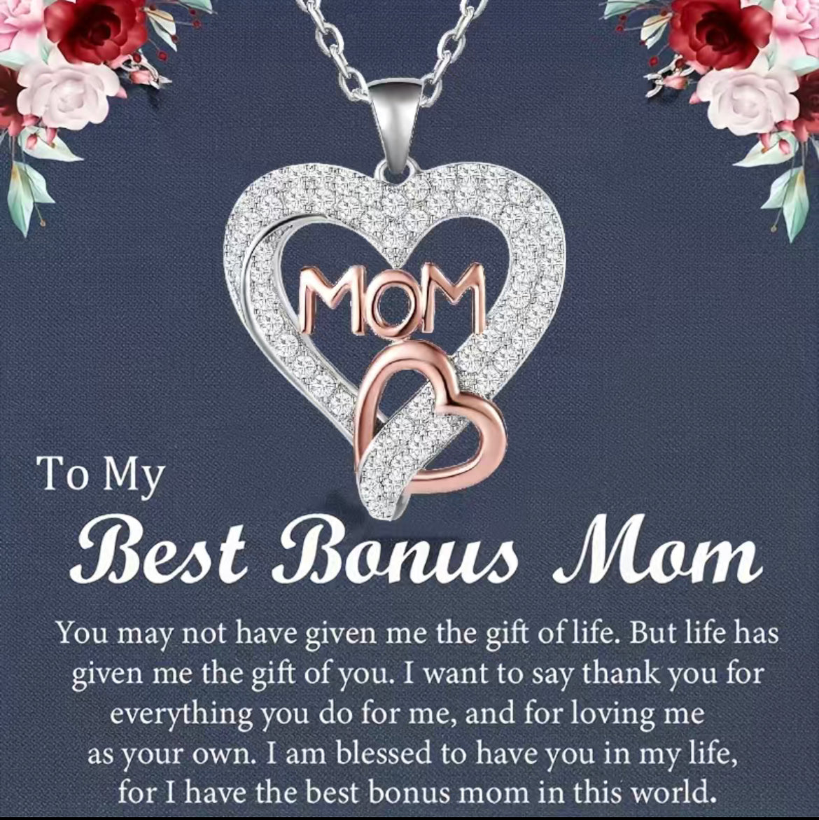 Mom’s Cubic Zirconia Heart Necklace