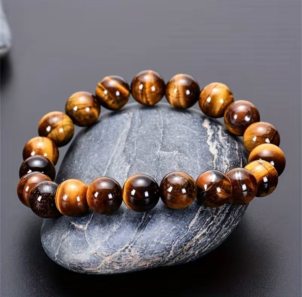 Men’s Natural Tiger Eye Stone Bracelet