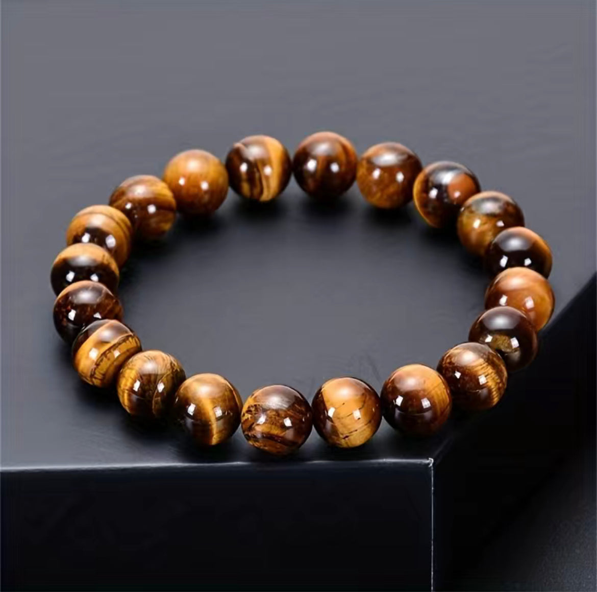 Men’s Natural Tiger Eye Stone Bracelet