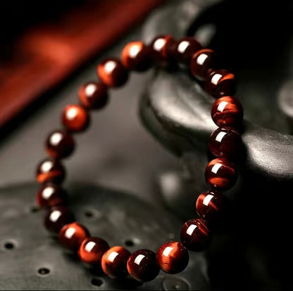 8MM 10MM Handmade Red Tiger Eye Beaded Bracelet