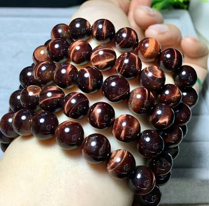 8MM 10MM Handmade Red Tiger Eye Beaded Bracelet