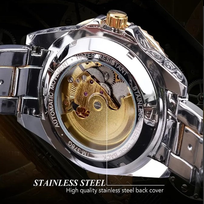 Men's Vintage Luxury Carved Mechanical Hollow Out Watch
