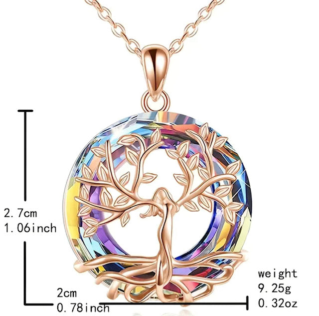 Sterling Silver Tree of Life Pendant Necklace for Women Girls