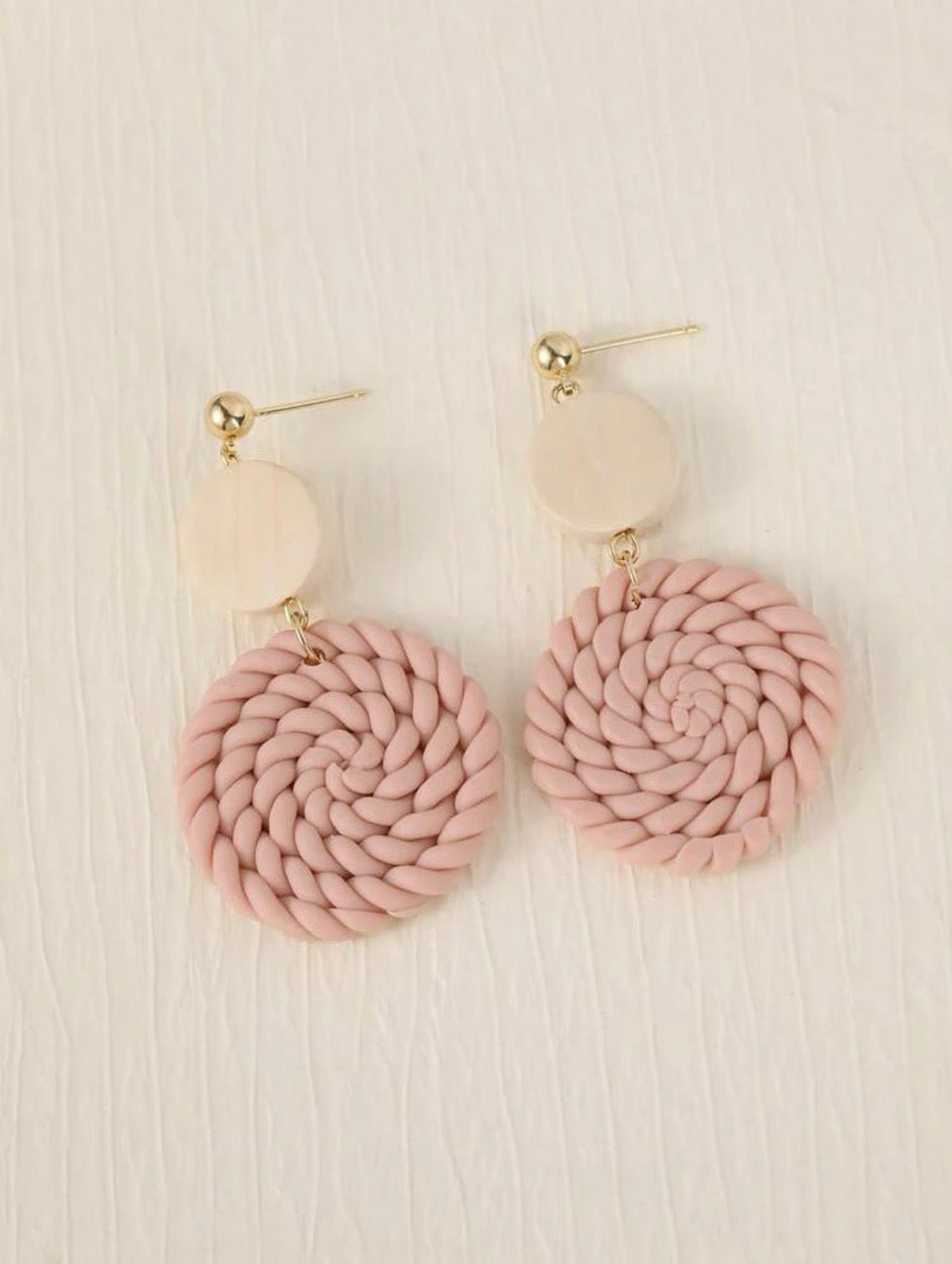 Rope Round Drop Earrings For Women