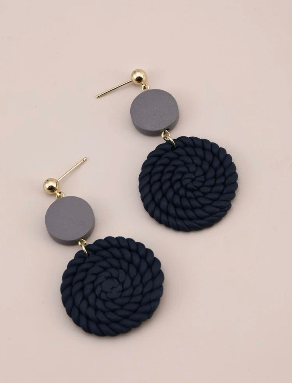 Rope Round Drop Earrings For Women