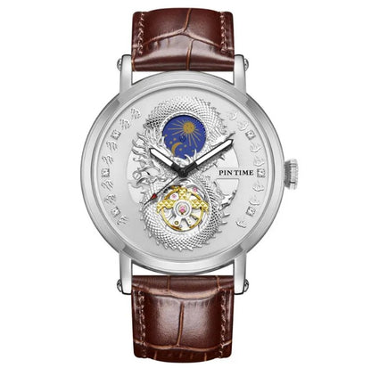 Men's Automatic Hollow Dragon Dial Mechanical Watch