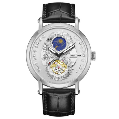 Men's Automatic Hollow Dragon Dial Mechanical Watch