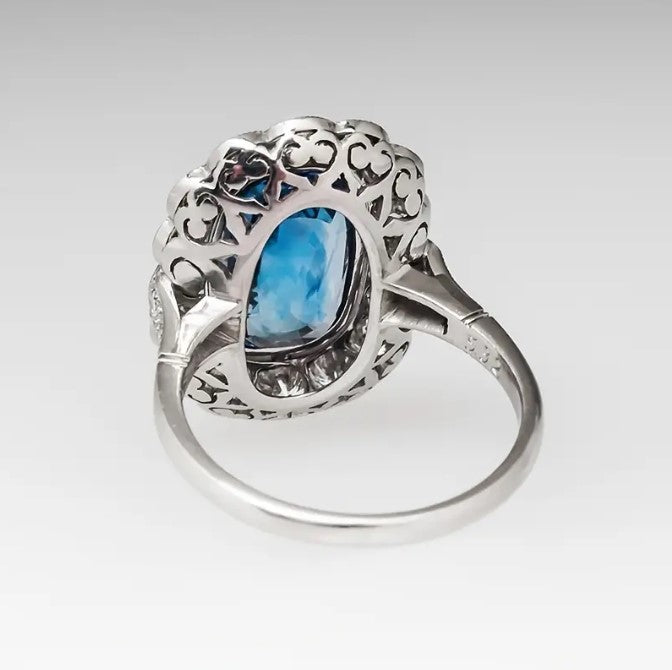 Blue Zircon Ring For Women