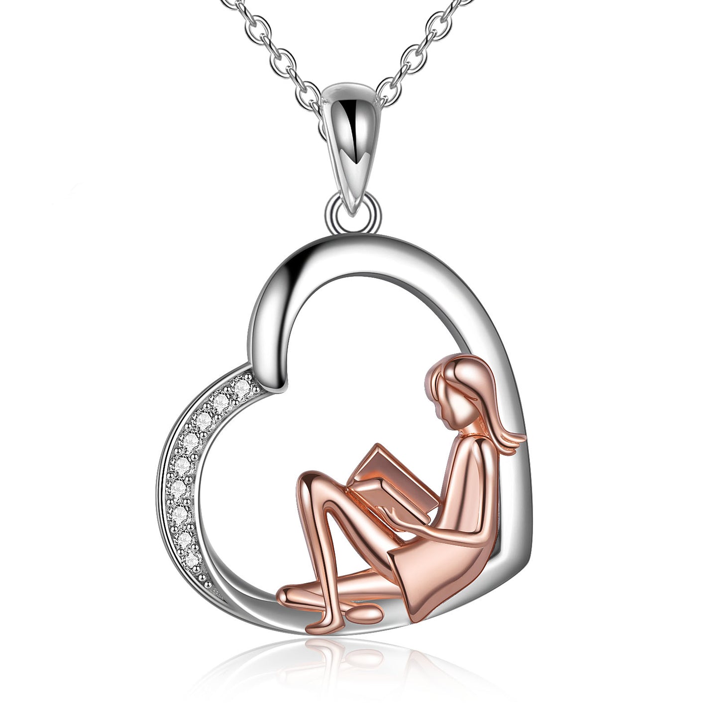 Sterling Silver Graduation Gift College Graduation Heart Necklace
