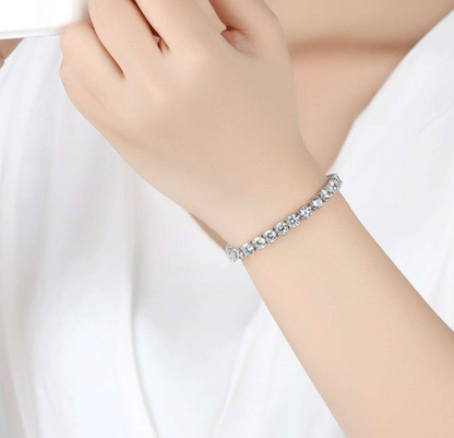 Cubic Zirconia Tennis Bracelet For Women