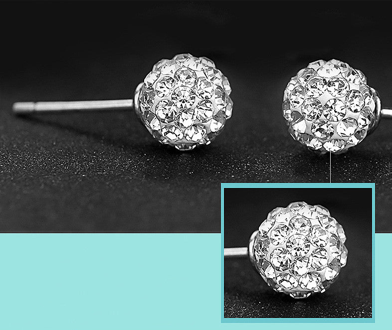 Luxury Crystal Ball Stud Rhinestone Earrings