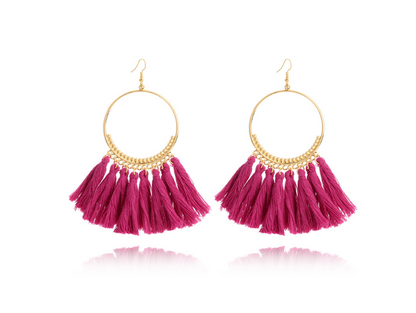 Big Round Drop Dangle Earrings for Women