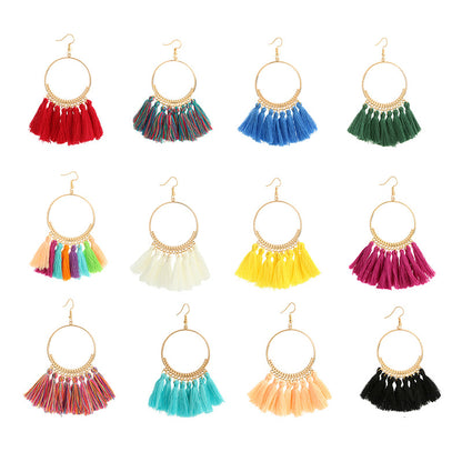 Big Round Drop Dangle Earrings for Women