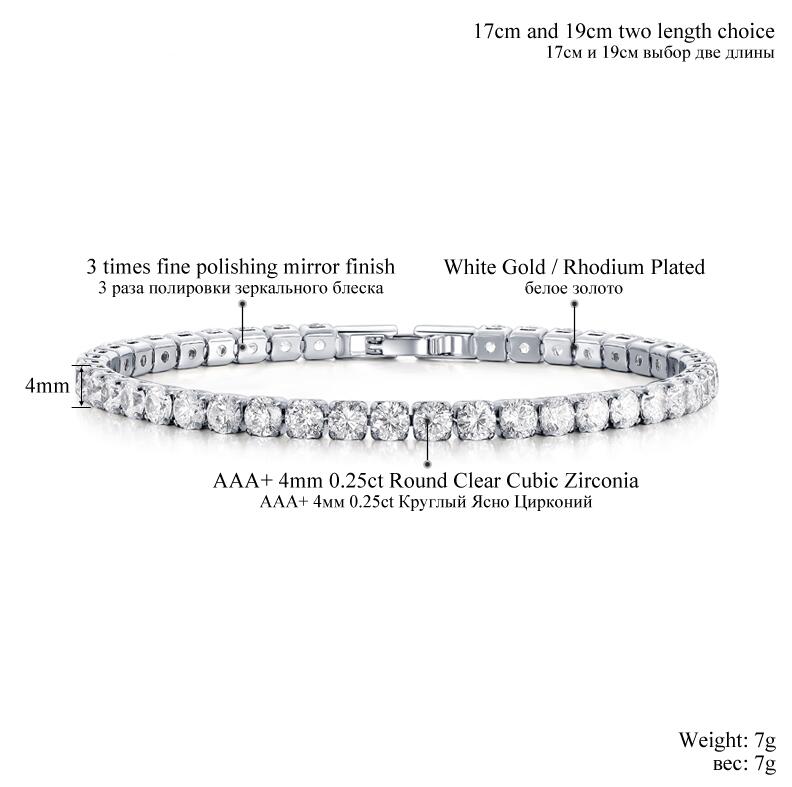 Cubic Zirconia Tennis Bracelet For Women