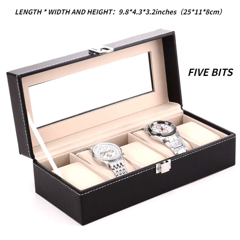 Solid Wood Watch Storage Box - 2, 3, 5, & 6 slots