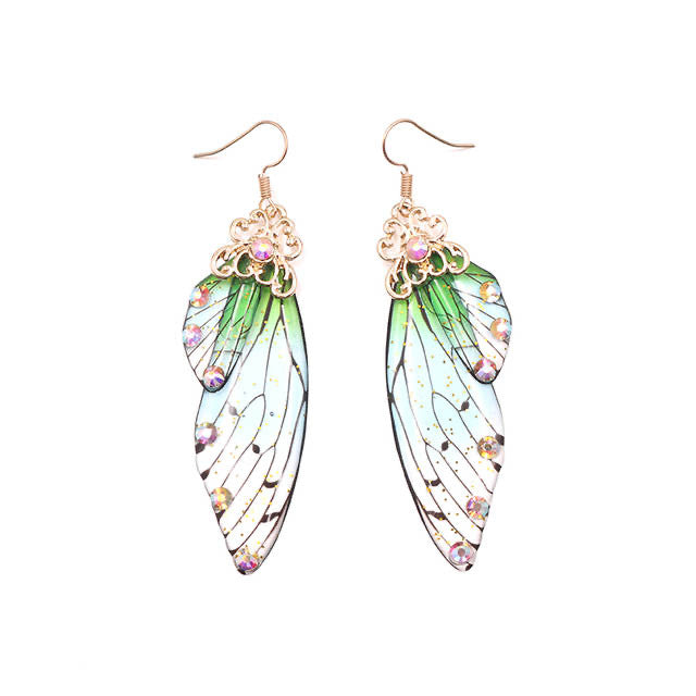 Crystal Fairy Butterfly Wing Earrings Gift Women Girls