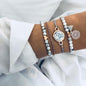 Marble Filigree Tassel Stretch 4PC Bracelet BOGO