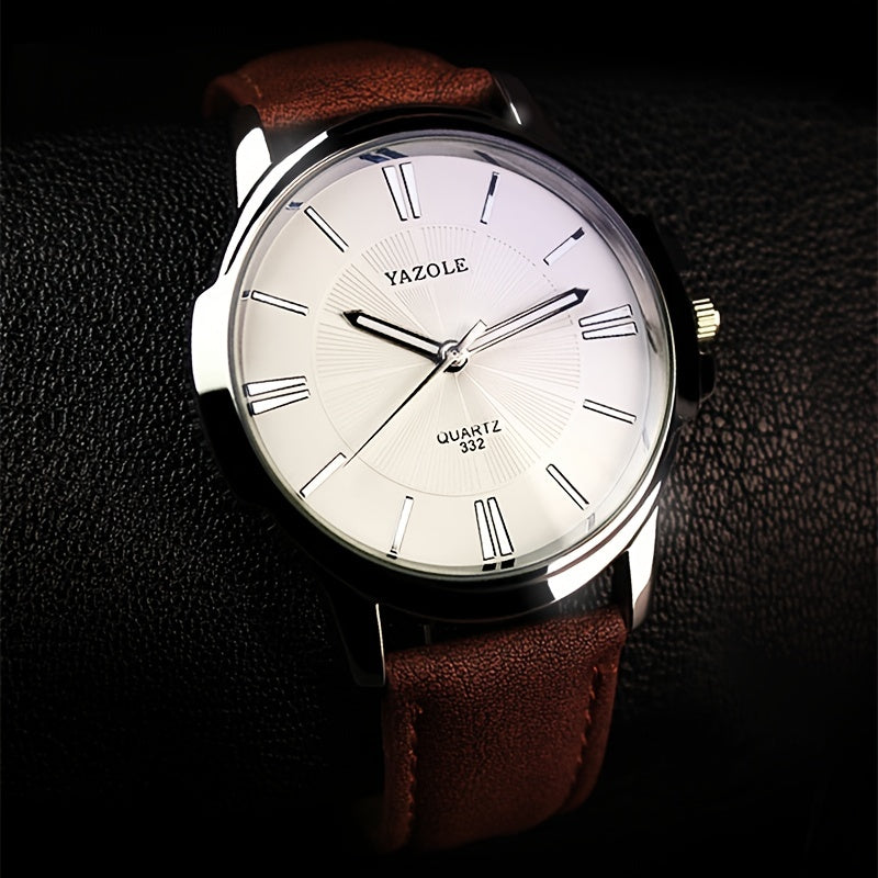 Fashion Popular Men's Luxury Watch Belt Quartz Luminous Watch