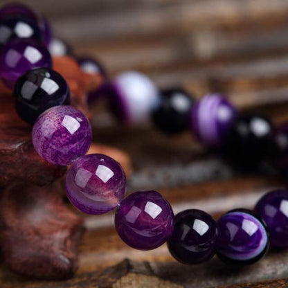 Purple Natural Stone Bracelet For Women