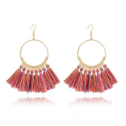 Big Round Drop Dangle Earrings for Women