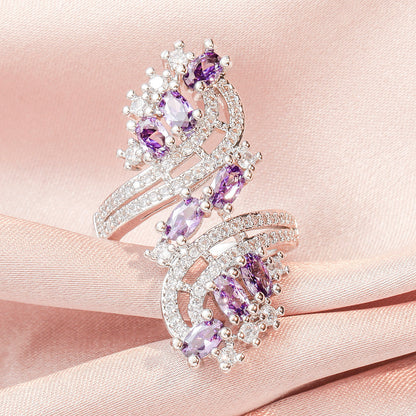 Women's Amethyst Zircon Ring