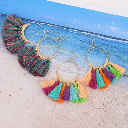 Big Round Drop Dangle Earrings for Women