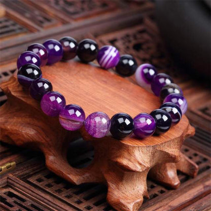 Purple Natural Stone Bracelet For Women