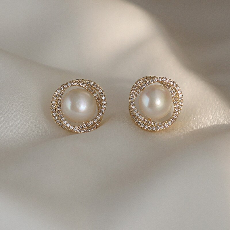 Pearl Earrings and Necklace