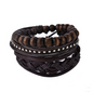 Leather Bracelet Men Multilayer Bead Bracelet Punk Wrap Bracelets Men Jewelry