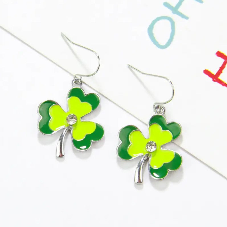 St. Patrick's Day Clover Leaf Earrings