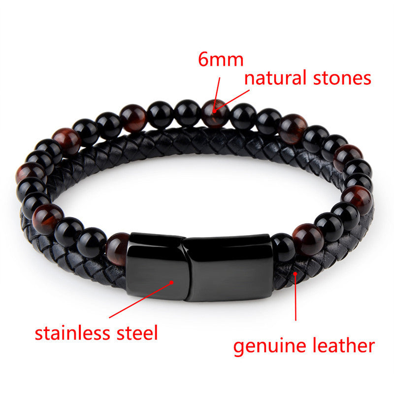 Natural Marnau Leather Bracelet For Men