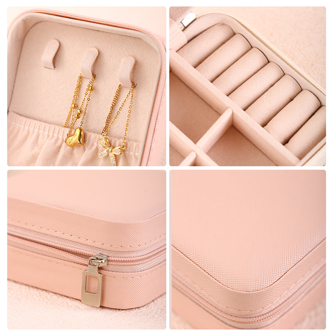 Travel Size Earrings Rings Necklace Storage Box