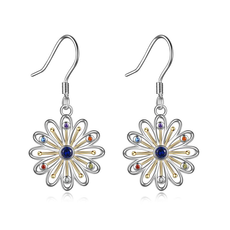 Daisy Earrings Sterling Silver Daisy Flower Dangle Earrings For Women Girls