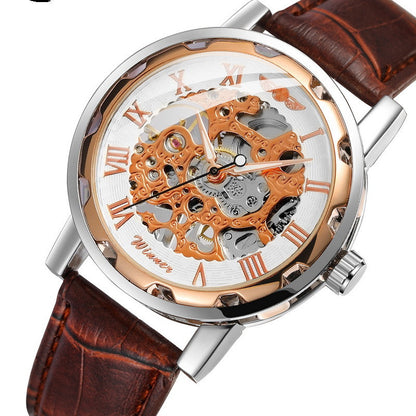 Full Hollow Men's Belt Manual Mechanical Watch