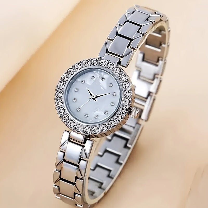 Women's Stainless Steel Watch 5pcs Jewelry Set