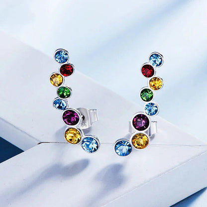 Rainbow Bubble Stud Earring Women Girl Gift