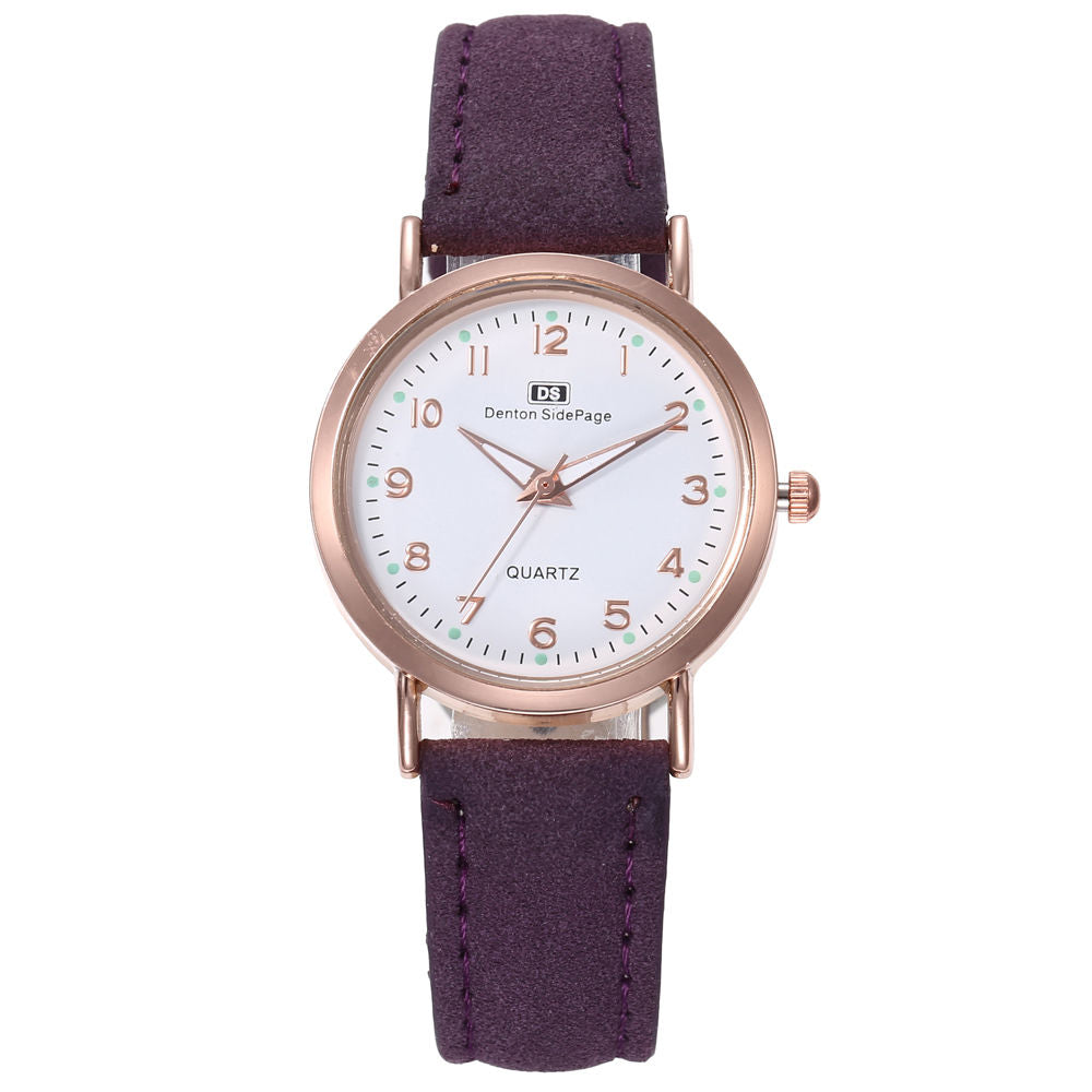 Women Watches Leather Classic Analog Quartz Watch Casual Luminous White Dial Red Black, Blue Green Purple Pink Coffee Band Wrist Watch Lovers