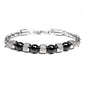 New Men's Adjustable Natural Stone Bead Stainless Steel Bracelet BOGO