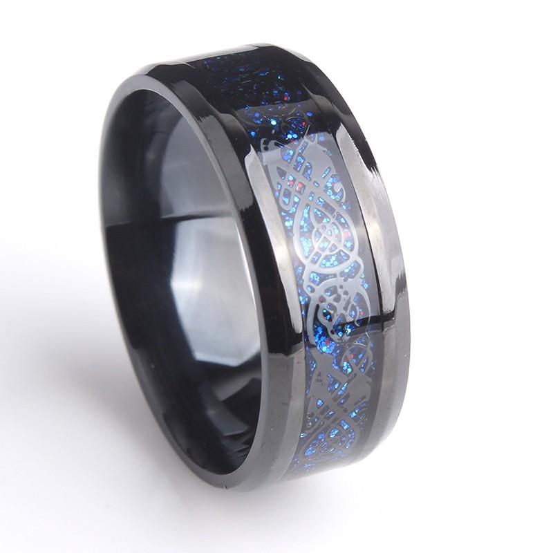 Classic Blue Dragon Wedding Ring