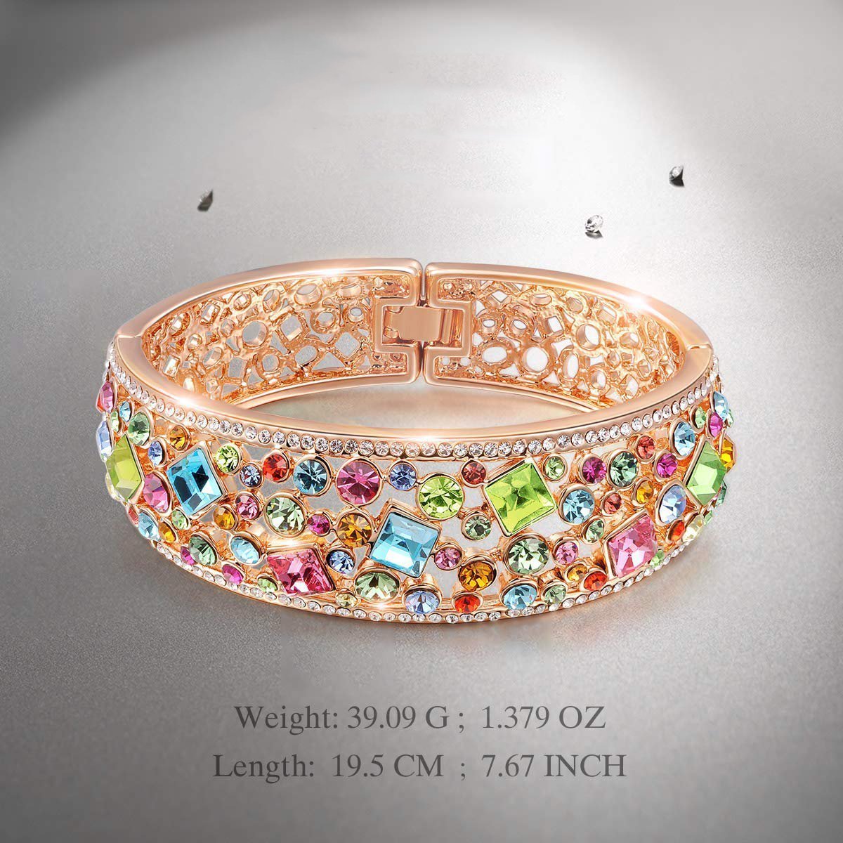 Bregenz Rainbow of Life Bangle in 18K Rose Gold Plated ITALY Made