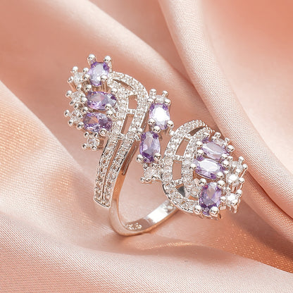 Women's Amethyst Zircon Ring