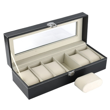 Leather Watch Storage Box - 2, 3, 6, 12 slots