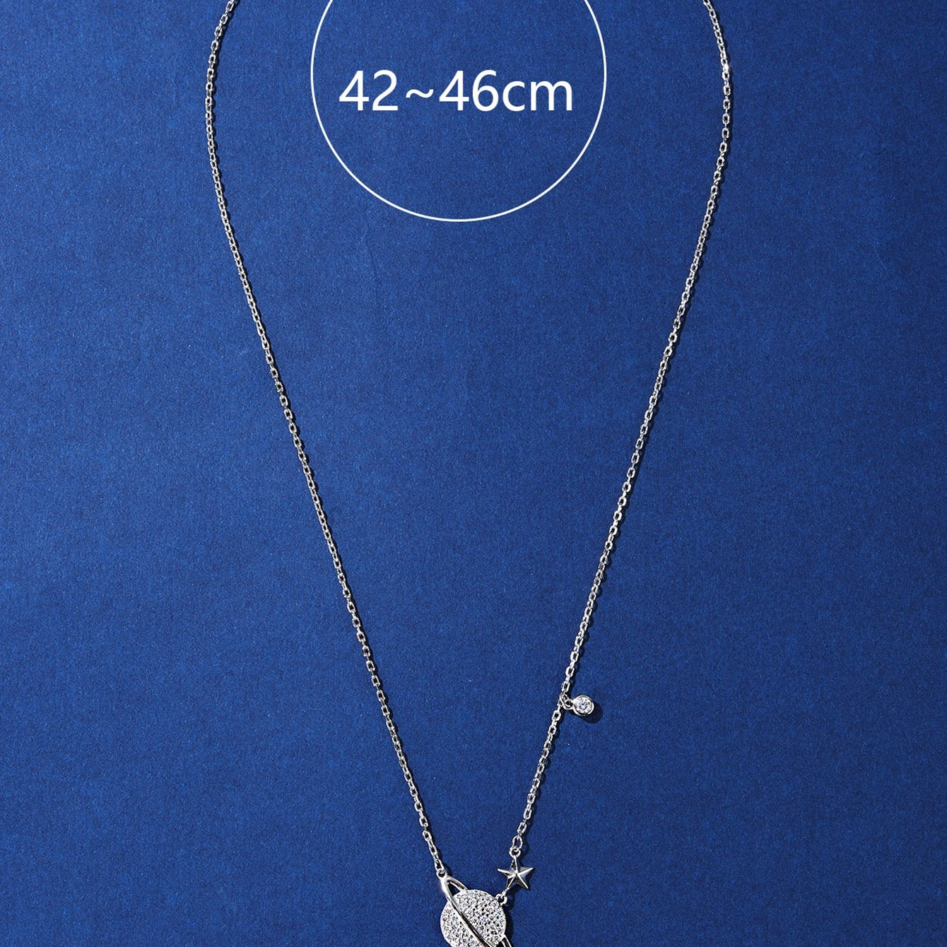 S925 Silver Planet Pendant Necklace