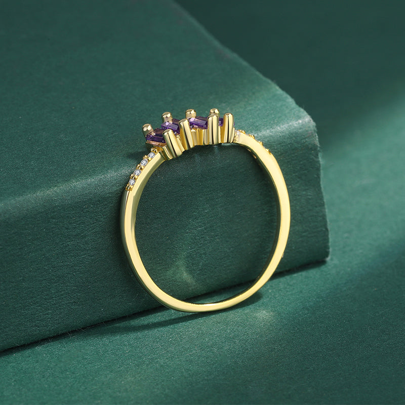 Baguette Amethyst Ring for Women