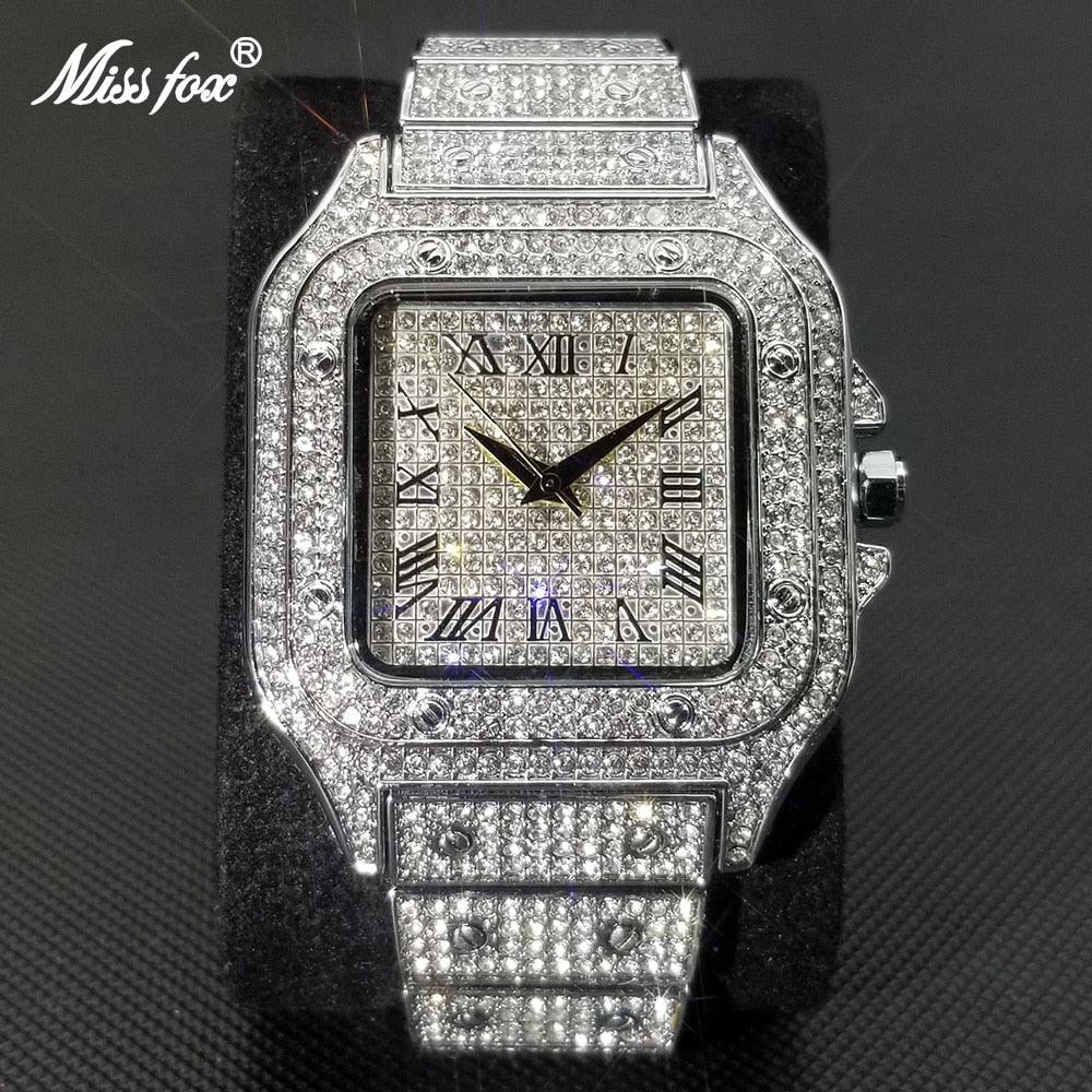 Waterproof Full Diamond Men's Watches – Empress Beauty Jewelry