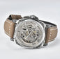 Men's Leather Strap Mechanical Waterproof Watch for Men