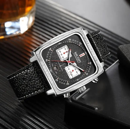 Men's Business Analog Quartz Sports Leather Strap