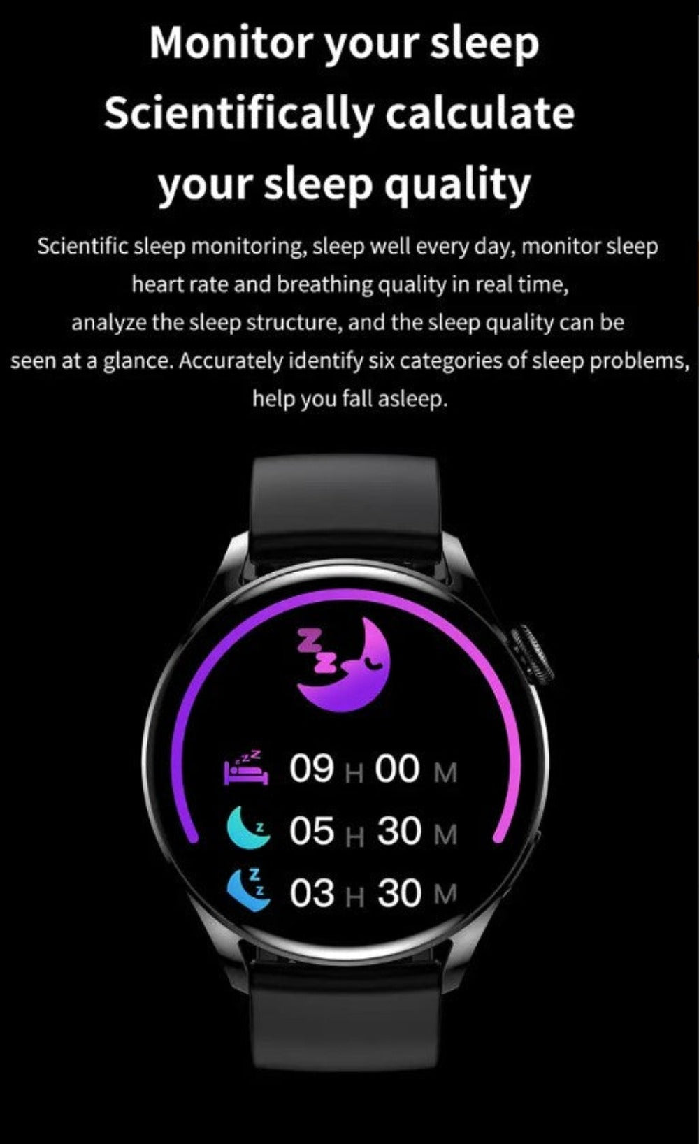 Smart Watch Wireless Heart Rate Oxygen Sleep Monitor Sports Tracker Phone Calls Texts