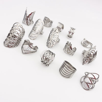 Mix n Match 20pcs Stainless Steel Rings for Women Mixed Styles